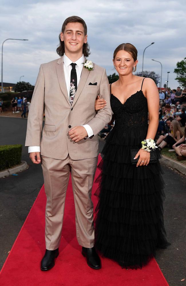 Tristan Scarff and Sienna Williams at Highfields State Secondary College. Picture: Patrick Woods.