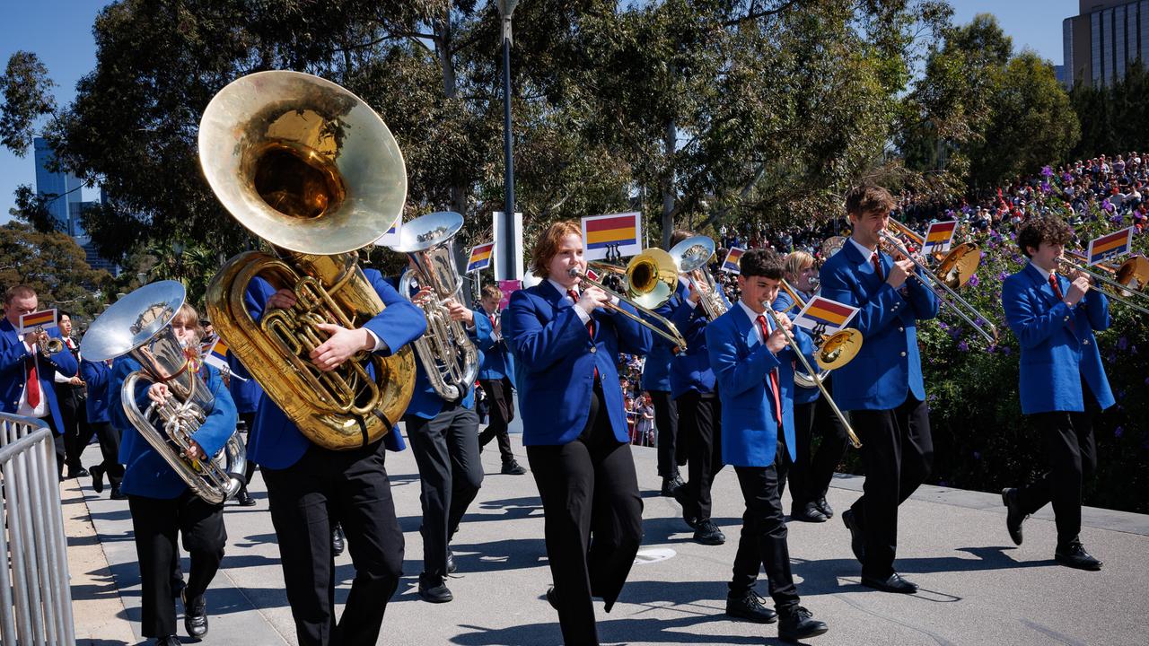 One team will go marching on. Picture: NewsWire/Nadir Kinani