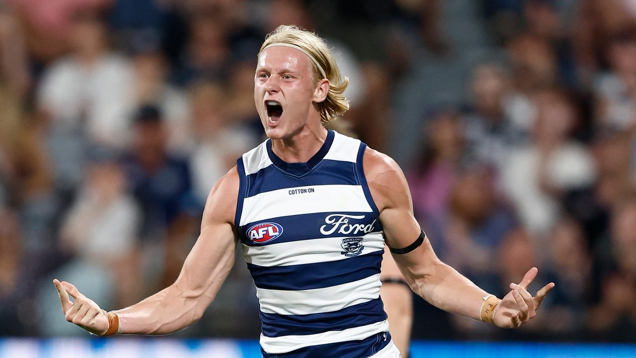 Oliver Dempsey was a livewire for the Cats Picture: Michael Willson/AFL Photos via Getty Images