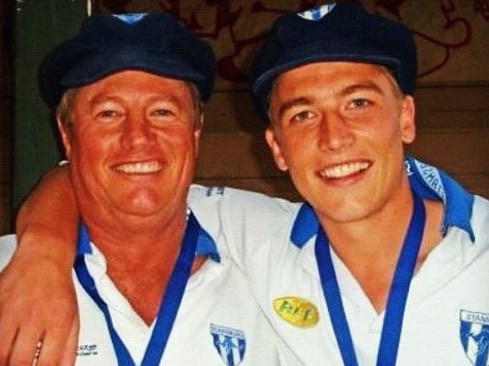 Bernie Vince with his Father Tim . Picture: Instagram