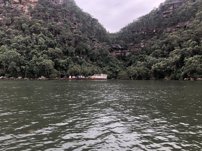 The HMAS Parramatta, the first ship launched by the Australian navy, broke away from a rope and ran aground in the 1930s. It has become a famous sight on the Hawkesbury River.