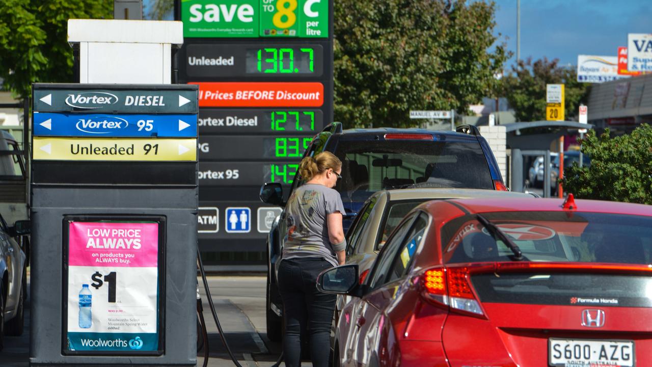 Petrol prices are falling in several Australian state capitals ahead of the holidays. Picture: Brenton Edwards