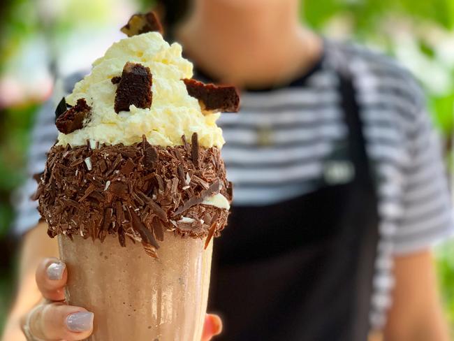 Frozen hot chocolate from Paddock Bakery