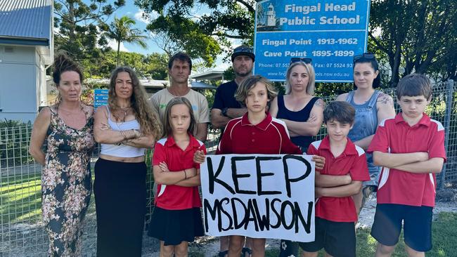 Parents and children of Fingal Head Primary School, who have been left "collectively devastated" after the school's interim principal was not rehired. Picture: Supplied.