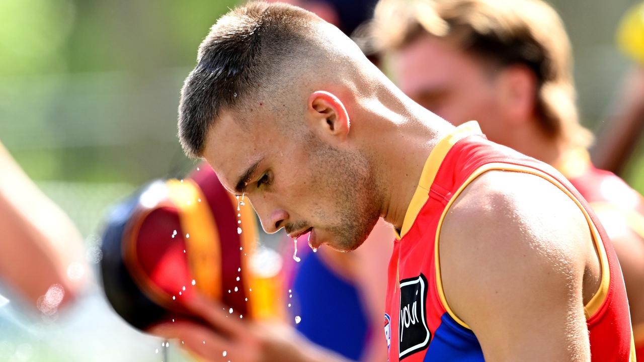 Lion Darcy Wilmost is one of several promising backline rookies. Picture: Bradley Kanaris/Getty Images