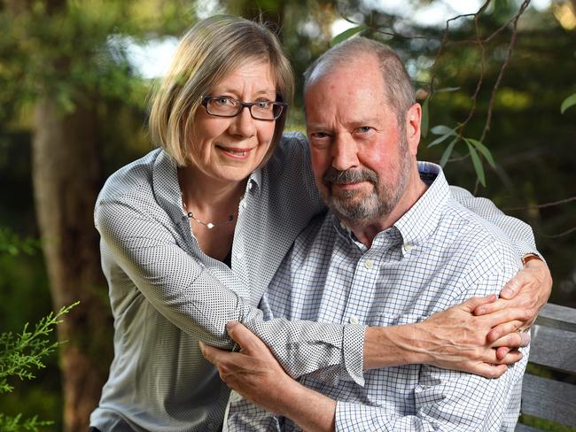 Andrew Knox, seen with his wife Jane, is undergoing stem cell treatment. Picture: Tom Huntley