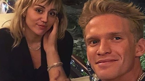 Miley Cyrus with new beau Cody Simpson. Picture: Instagram