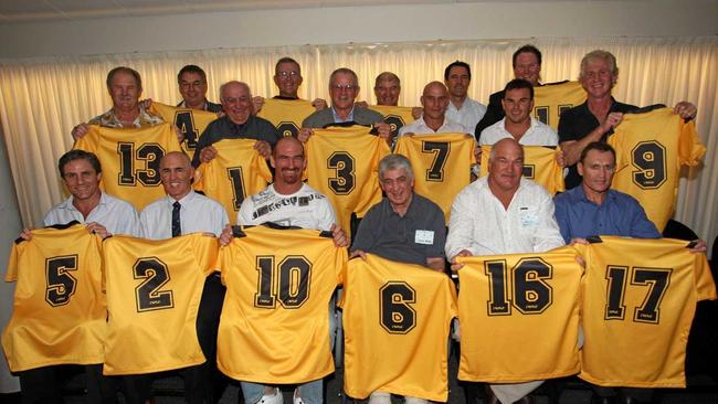 LOCAL LEGENDS: The Sunshine Coast rugby league team of the century. including Ray Laird, pictured middle row second from left.