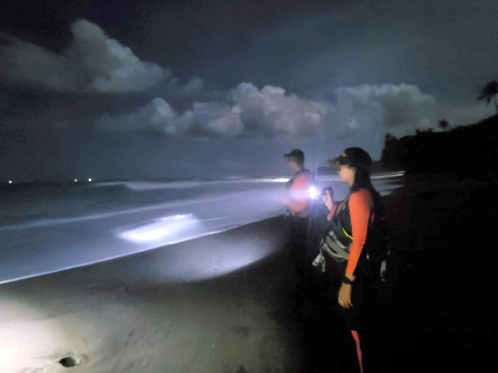 Police activity as part of search for Mr Laidley. Picture: Denpasar Search and Rescue Agency