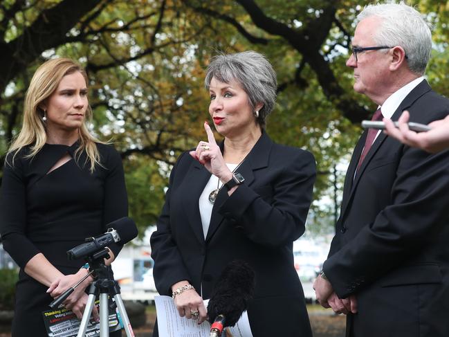 Kristie Johnston, Sue Hickey and Andrew Wilkie. Picture: Nikki Davis-Jones