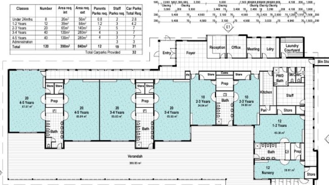 The child care centre will have a capacity of 120 children.