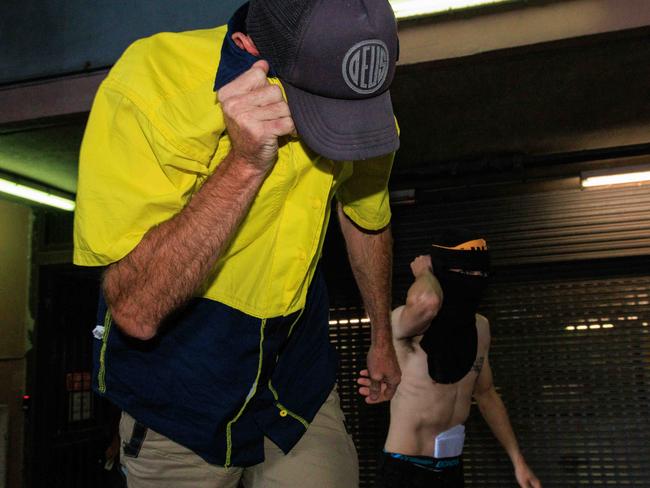 The men have been charged with behaving in an offensive manner. Picture: NCA NewsWire