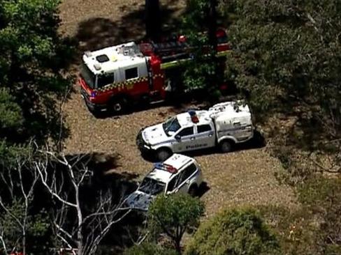 Emergency situation unfolding as plane crashes at Belimbla Park in Oakdale in Sydney’s southwest, A plane has crashed and burst into flames. Picture: 7News