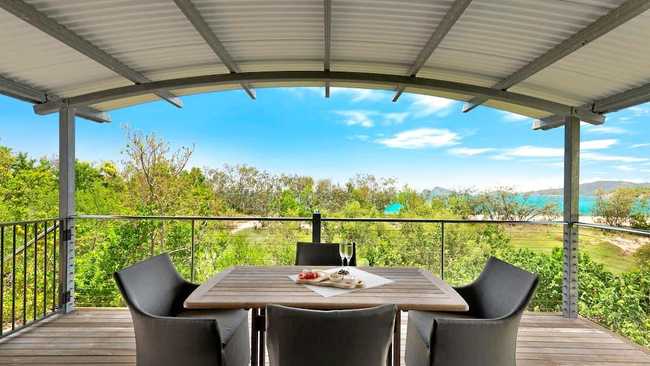 View from the deck to the beach. Picture: Airbnb