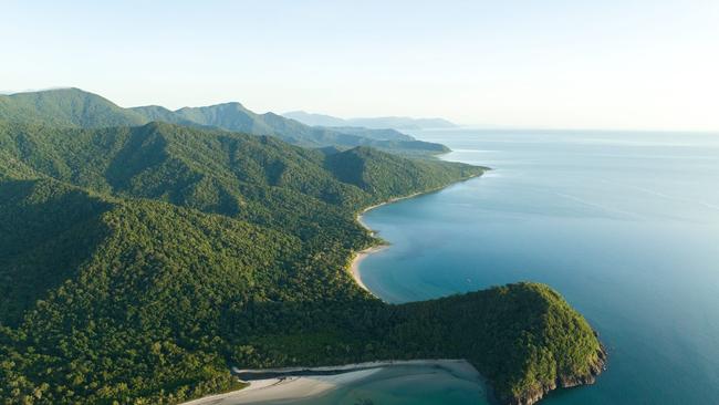 Aerial view of Cape Tribulation.
