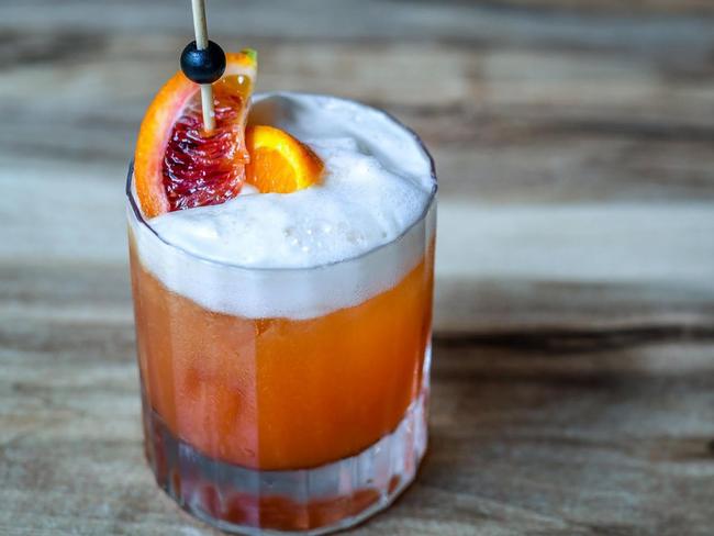 An Italian blood orange negroni.