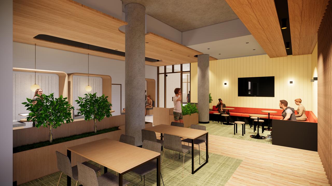 An artist impression of the JCU student accommodation common room. Picture: Nettletontribe