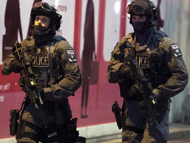 Police units at London Bridge after a terrorist attack. Picture: EPA