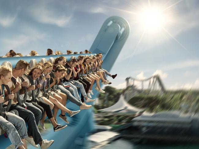 GCB USE ONLY FUTURE GOLD COAST CAMPAIGN - Artist impression of The Vortex ride at Sea World's The New Atlantis. Picture: Village Roadshow