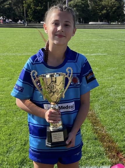 Young Kiera Beddy could be an NRLW star of the future after a two try effort in her teams Grand Final. Picture: Supplied.