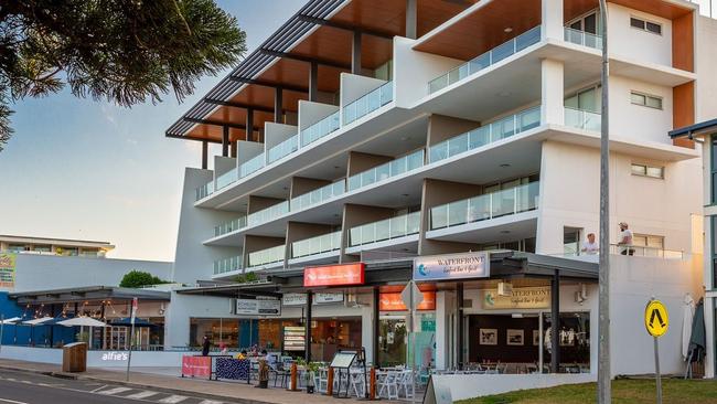 The Echelon building with Waterfront Seafood Bar &amp; Grill pictured.