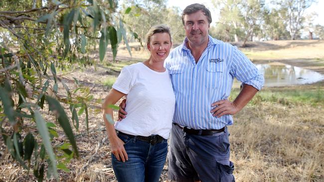 Dynamic duo: The Weekly Times Coles 2018 Farmer of the Year and Sheep Farmer of the Year winner Phoebe and Tom Bull, Kinross, Holbrook. Picture: Yuri Kouzmin