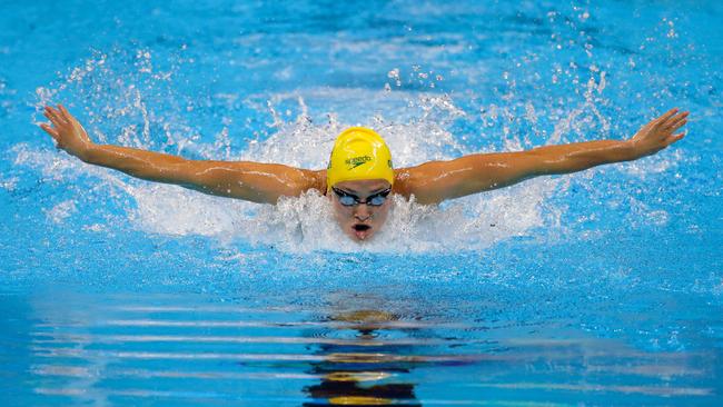 Maddie Groves competes in the Women's 200m Butterfly Final at the 2016 Rio Olympic Games. Picture: Getty