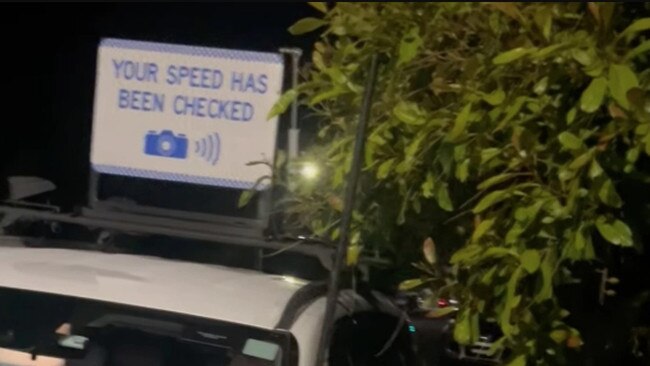 The Coalition's hidden speed camera signs Picture: Facebook.