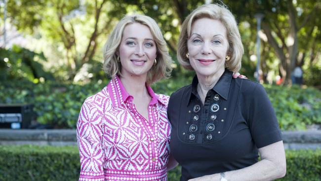 ABC chair Ita Buttrose with actor Asher Keddie (left), who played her in the TV miniseries Paper Giants: The Birth of Cleo and introduced her to a whole new generation.