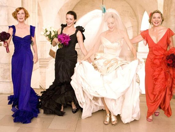 Miranda (Cynthia Nixon), Charlotte (Kristin Davis), Carrie (Sarah Jessica Parker) and Samantha (Kim Cattrall) in a scene from Sex and the City 2. Picture: New Line Cinema