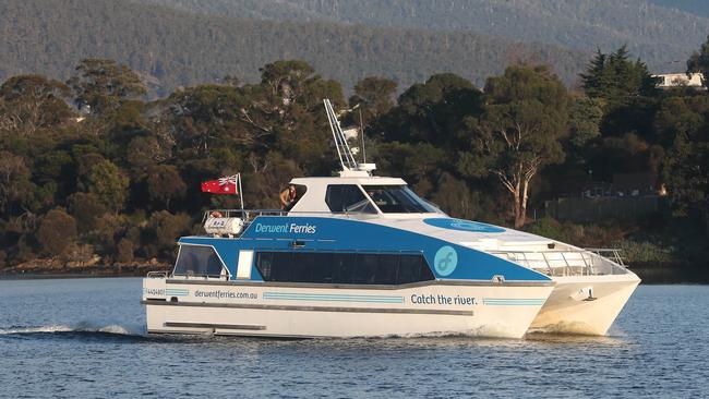 Ferry arriving at Bellerive. First day of operation for the new Derwent Ferry service between Bellerive and the city. Picture: Nikki Davis-Jones