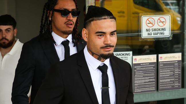 SYDNEY, AUSTRALIA : NewsWire Photos - MARCH 10 2025; Ex-Penrith Panthers rugby league centre Taylan May is seen leaving Penrith court, he was stood down after he was arrested in relation to an alleged domestic violence incident. Picture: NewsWire/ Gaye Gerard