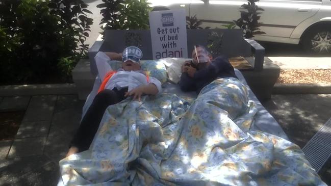 Bizarre anti-adani skit in Mackay's CBD