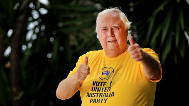 At the last election, Clive Palmer’s Mineralogy pumped nearly $120m into the United Australia Party to ­secure just one Senate seat. Picture: Scott Powick