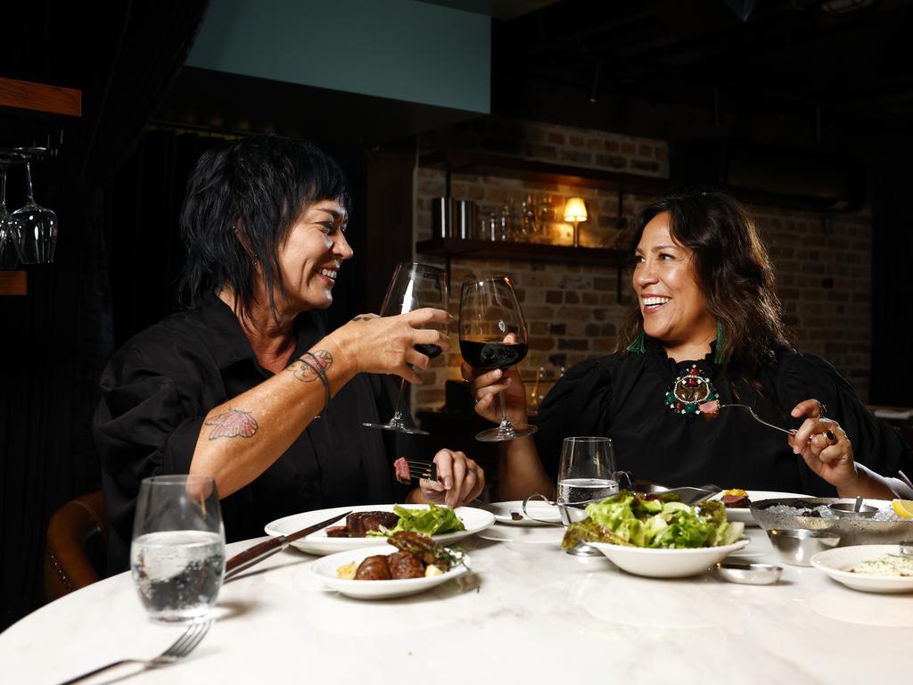 Kate Ceberano and Cydonee Mardon at The Cut Bar and Grill in The Rocks. Picture: Jonathan Ng