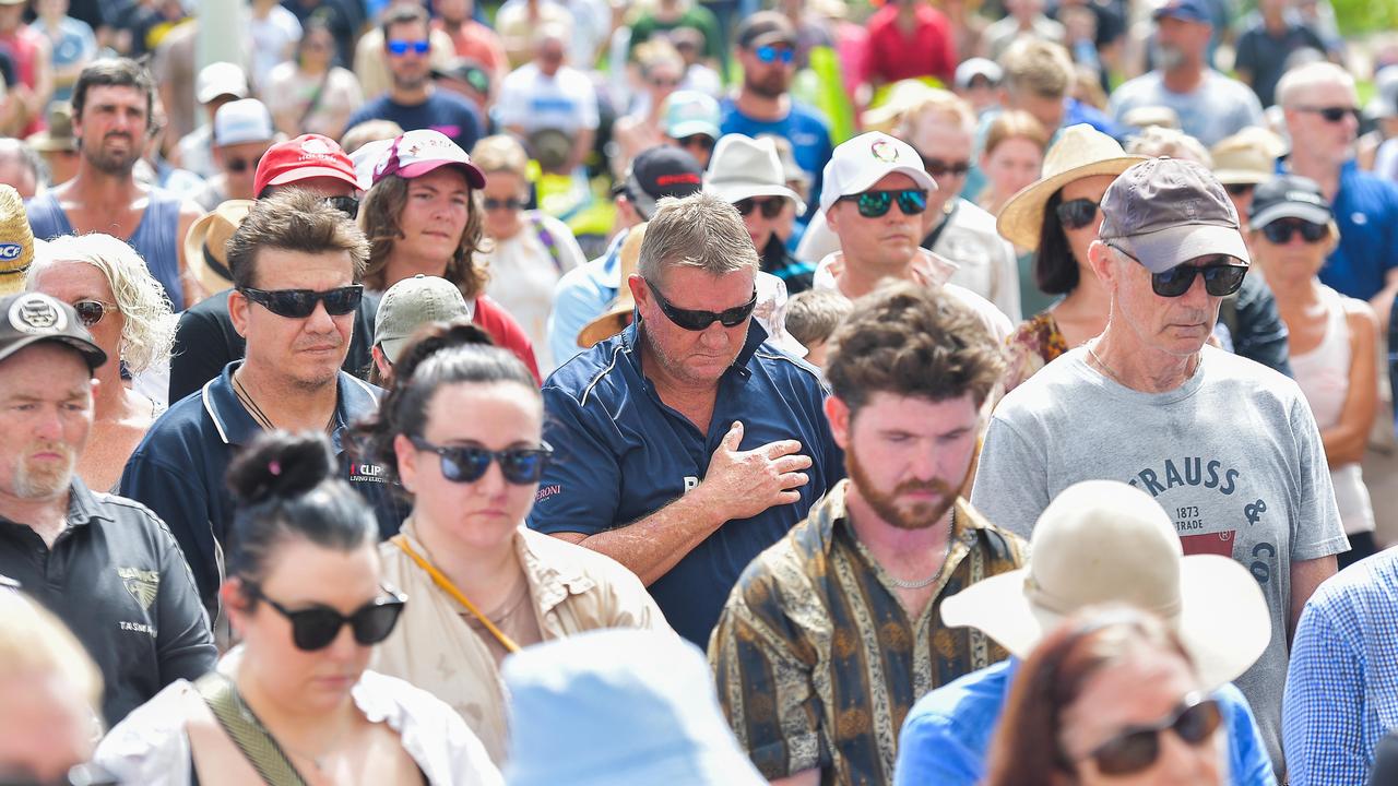 Thousands showed up to rally against crime in the NT in the wake of Declan Laverty’s tragic stabbing death. Picture: Pema Tamang Pakhrin