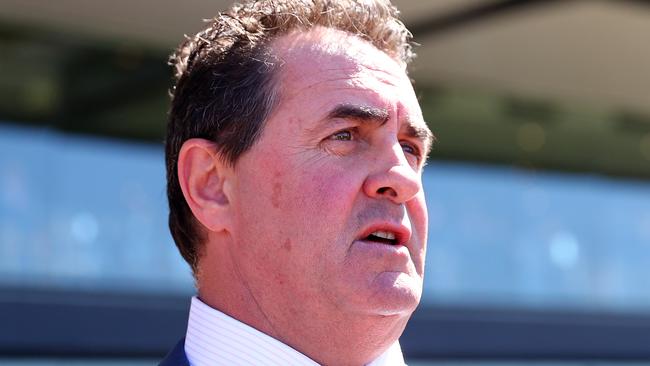 SYDNEY, AUSTRALIA - SEPTEMBER 09: Trainer Michael Freedman looks on after Tyler Schiller riding Bunker Hut wins Race 1 Midway during Sydney Racing at Rosehill Gardens on September 09, 2023 in Sydney, Australia. (Photo by Jeremy Ng/Getty Images)