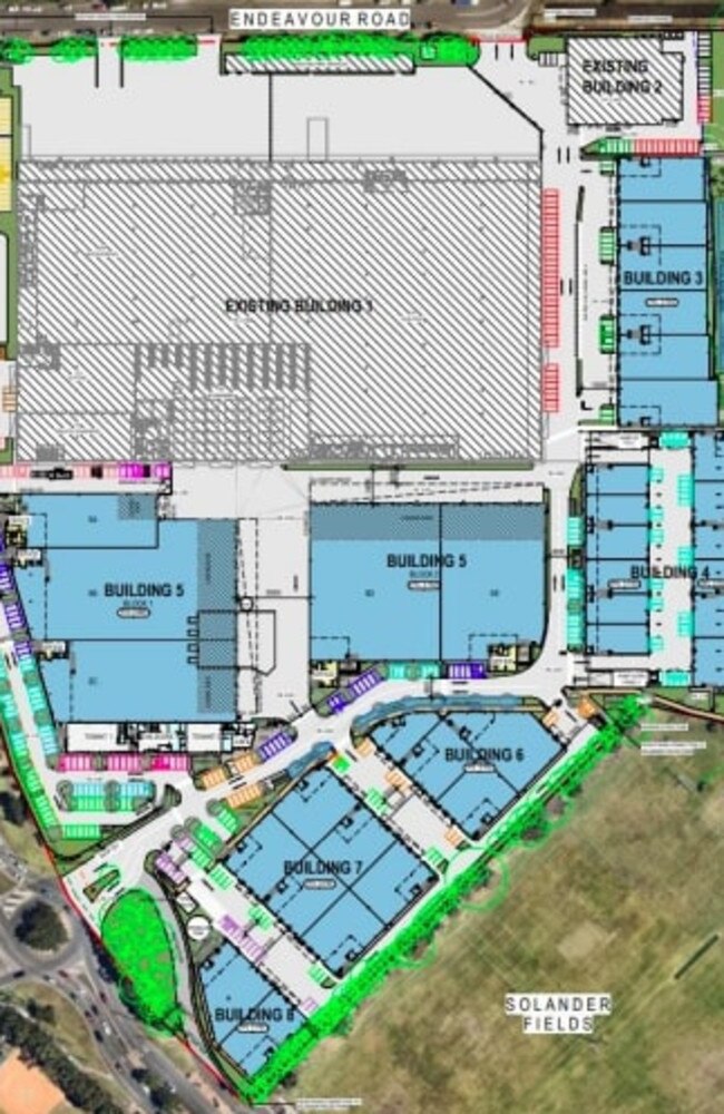 Each of the proposed buildings. Picture: Aliro Group