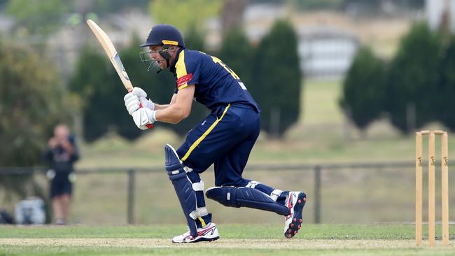 Rory Collins in action for Plenty Valley. Picture: Steve Tanner