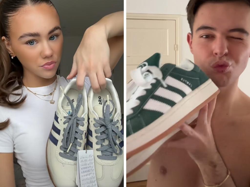 Adidas is 40 per cent off this Afterpay Day. Picture: TikTok/@lillymayt0, @marcianoplender.