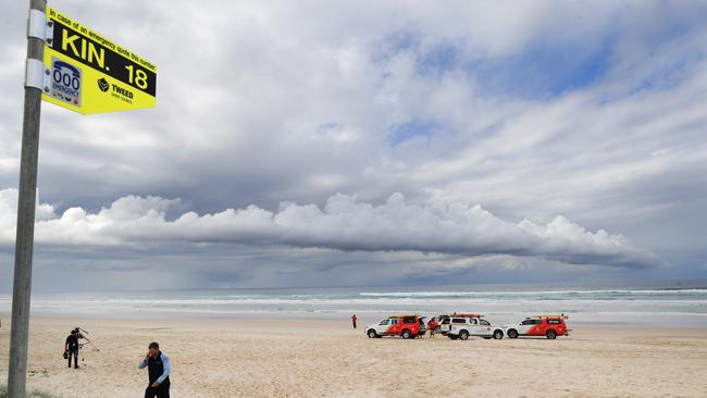 The scene of the attack at Salt Beach near Kingscliff. Picture: Scott Powick