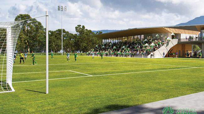 Football Tasmania pitches preferred sites for the 'Home of Football', both being in Clarence, including Wentworth Park. Picture: Supplied.