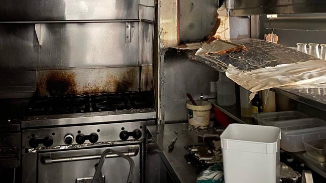 A fire has destroyed MadCowes Cafe and Foodstore in Phillip Island. Picture: Supplied