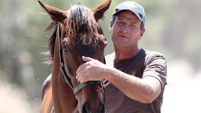 Trainer Paul Preusker will be chasing a dream victory bargain buy Surprise Baby in the Melbourne Cup. Picture: Micheal Klein