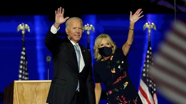 Joe and Jill Biden have announced their White House communications team. Picture: Andrew Harnik/AFP