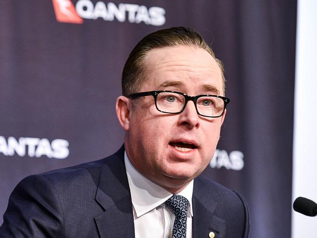 SYDNEY, AUSTRALIA - NCA NewsWire Photos August, 20, 2020Photo of Quantas CEO Alan Joyce at the Qantas press conference at 10 Bourke Road Mascot.Picture: NCA NewsWire/Flavio Brancaleone