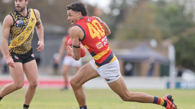 Ben Davis playing Glenelg earlier this month. Picture: SANFL/David Mariuz