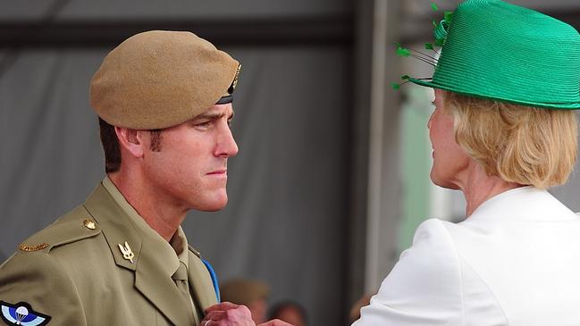 Former governor-general Quentin Bryce awards the Victoria Cross to Ben Roberts-Smith in 2011. Picture: Department of Defence