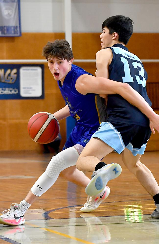 GPS First V basktetball game between Churchie and Brisbane Boys Grammar. Saturday September 3, 2022. Picture, John Gass