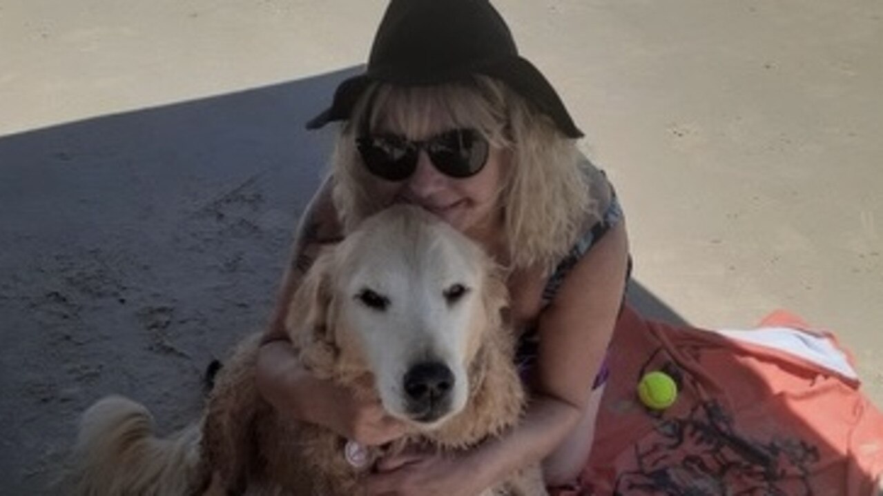 Ruby and June at the beach.